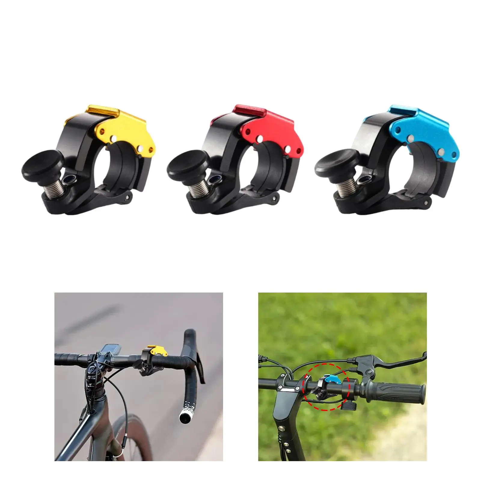 Mini Bike Bell Invisible Cycling Bells Crisp Sound Aluminum Alloy Bell Bicycle Bells for Kids Adults Mountain Road Bike