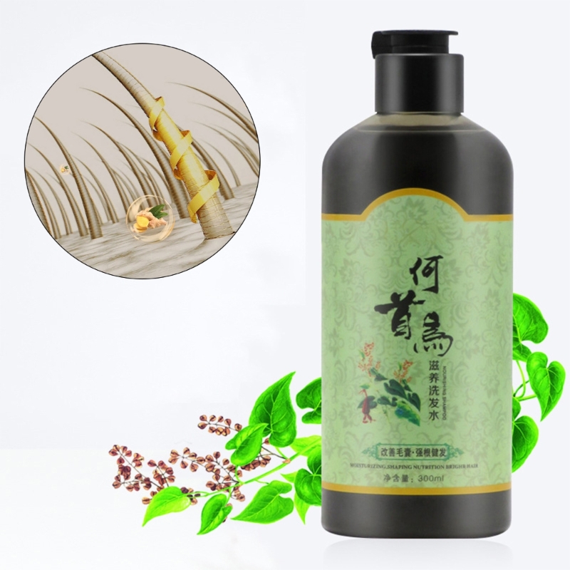 Description Picture 5 of itemHair Fast Growing Conditioner Shampoo 300g For Men Polygonum Multiflorum Black Hair-Dye Shampoo Gray Semi-Permanent Hair E0BD
