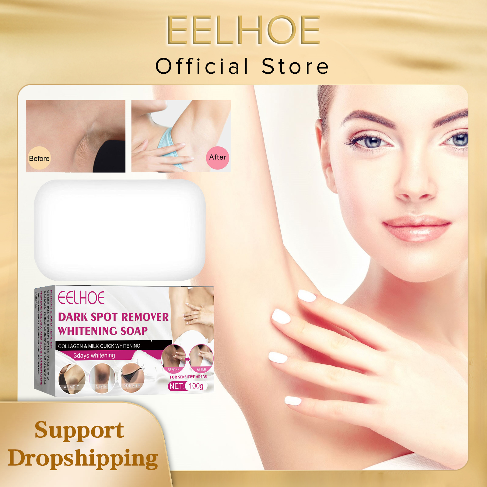 Best of EELHOE Whitening Soap For Dark Skin Bleaching Joint Elbow Intimate Deep Cleansing Remove Dullness Melanin Dark Spot Remover 100g Reviews & Tips