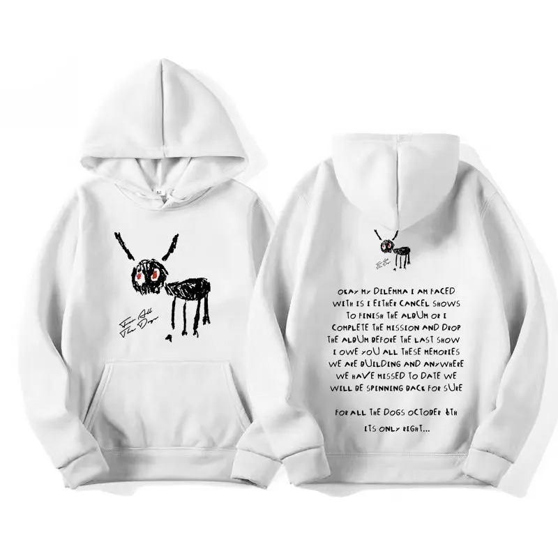 Title 9, Rapper Drake for All The Dogs Letter Hoodie Men...