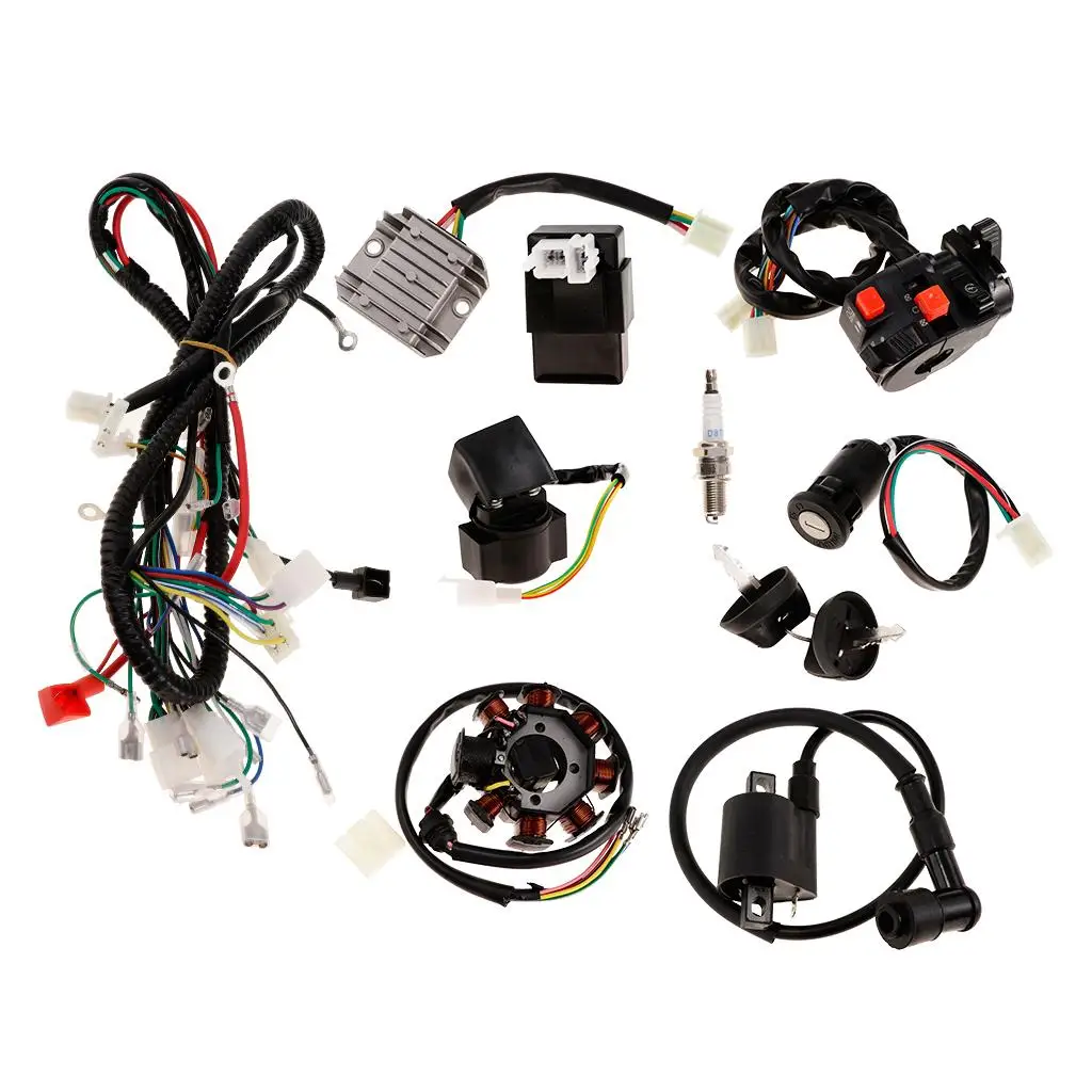 Complete Electrics CDI Coil Wiring Loom Harness Kit for 150cc 250cc ATV