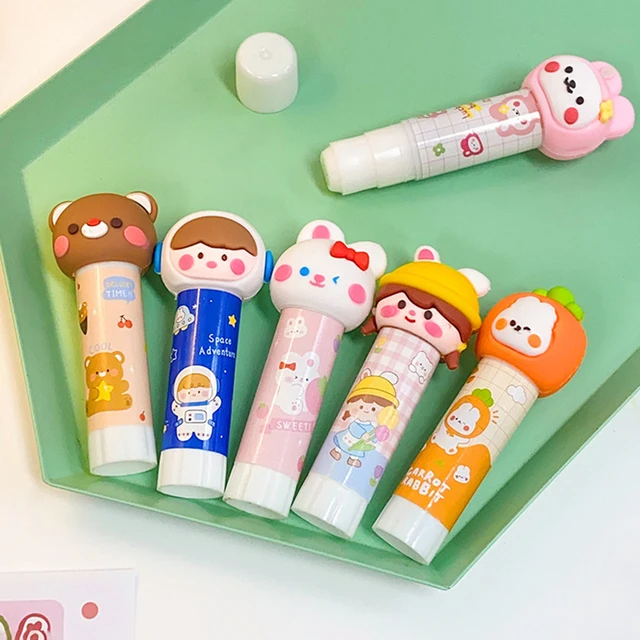 1pc Cute Glue Sticks Lovely Cartoon Bear Bunny School Glue for DIY