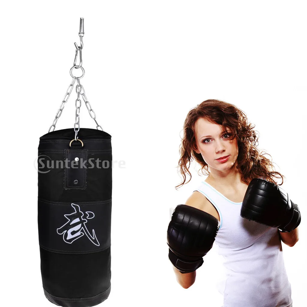 Kids/Adults Punching Bag Heavy Duty Boxing Sandbag Practice Kicking Martial Arts Training Bag Hanging Chains Set