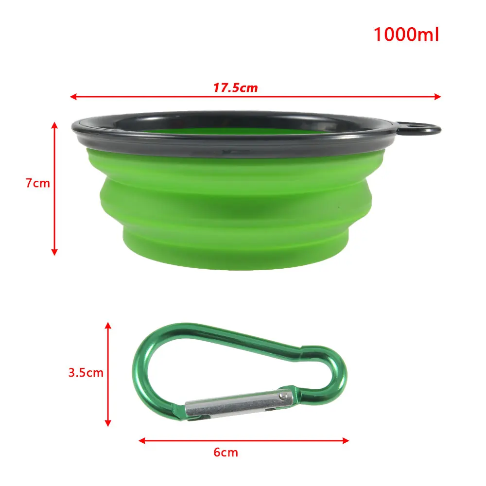 Title 7, 350ML 1000ML Portable Foldable Cat Bowl Dog Bas...