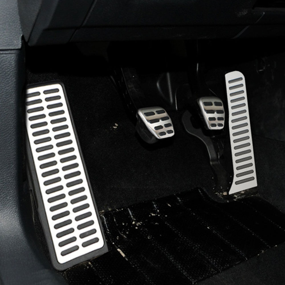 Edelstahl Auto Pedale Gaspedal Gas Bremse Kupplung Rest Pedal Abdeckung für VW Golf 5 6 Tiguan Touran für Skoda Octavia A5 LHD – Detail 7
