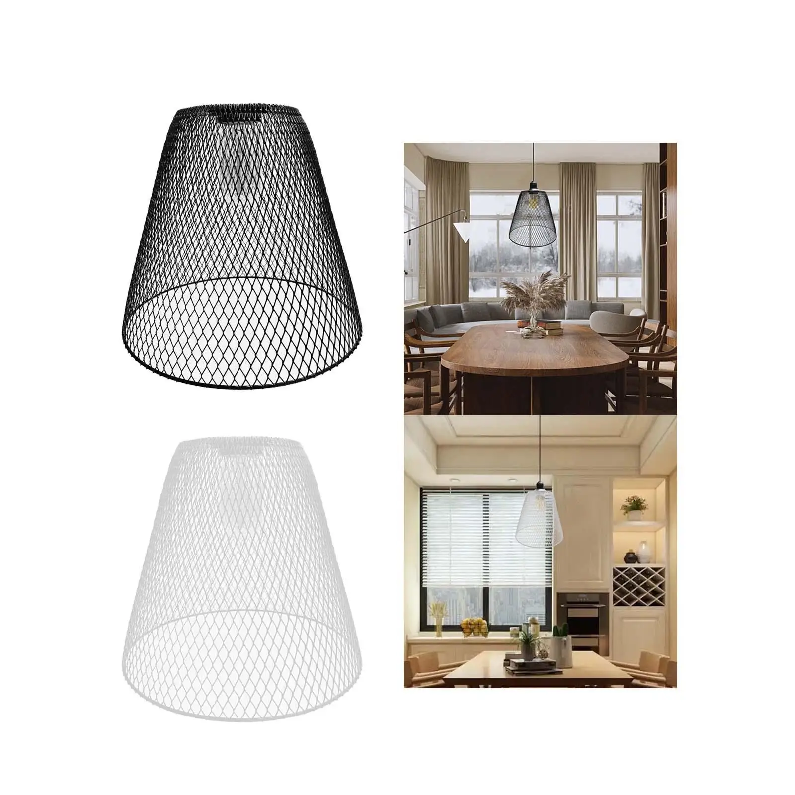 Pendant Lampshade Bulb Guard Cage Lamp Cover for Living Room Bedroom Dorm