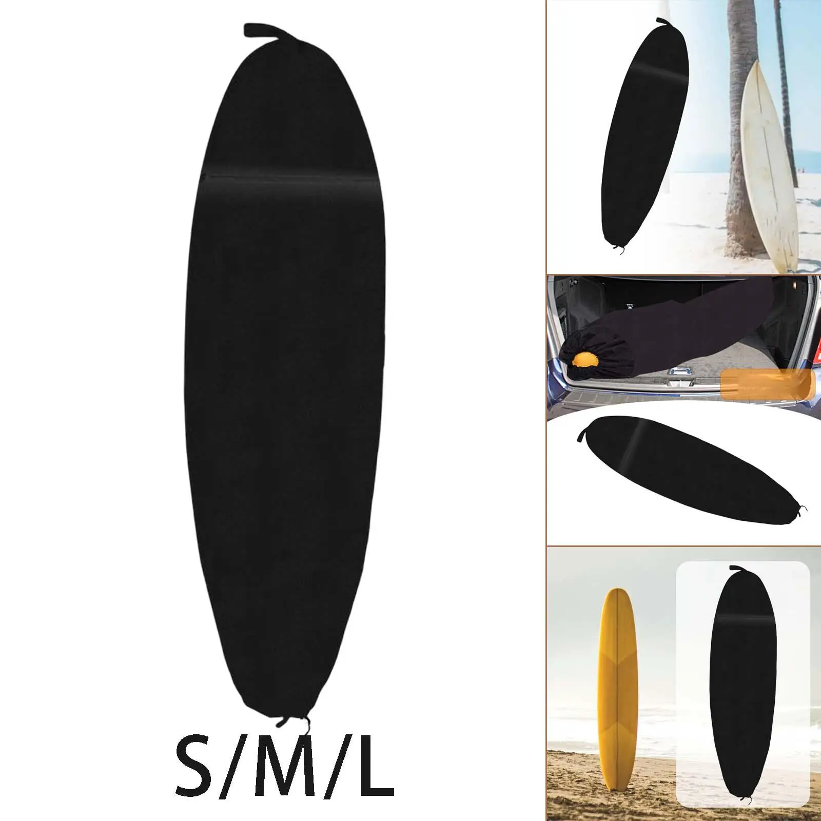 Elastic Surfboard Sock Cover Storage Light Protective Bag Carrying Dustproof Case Lightweight for Your Surf Board Shortboard