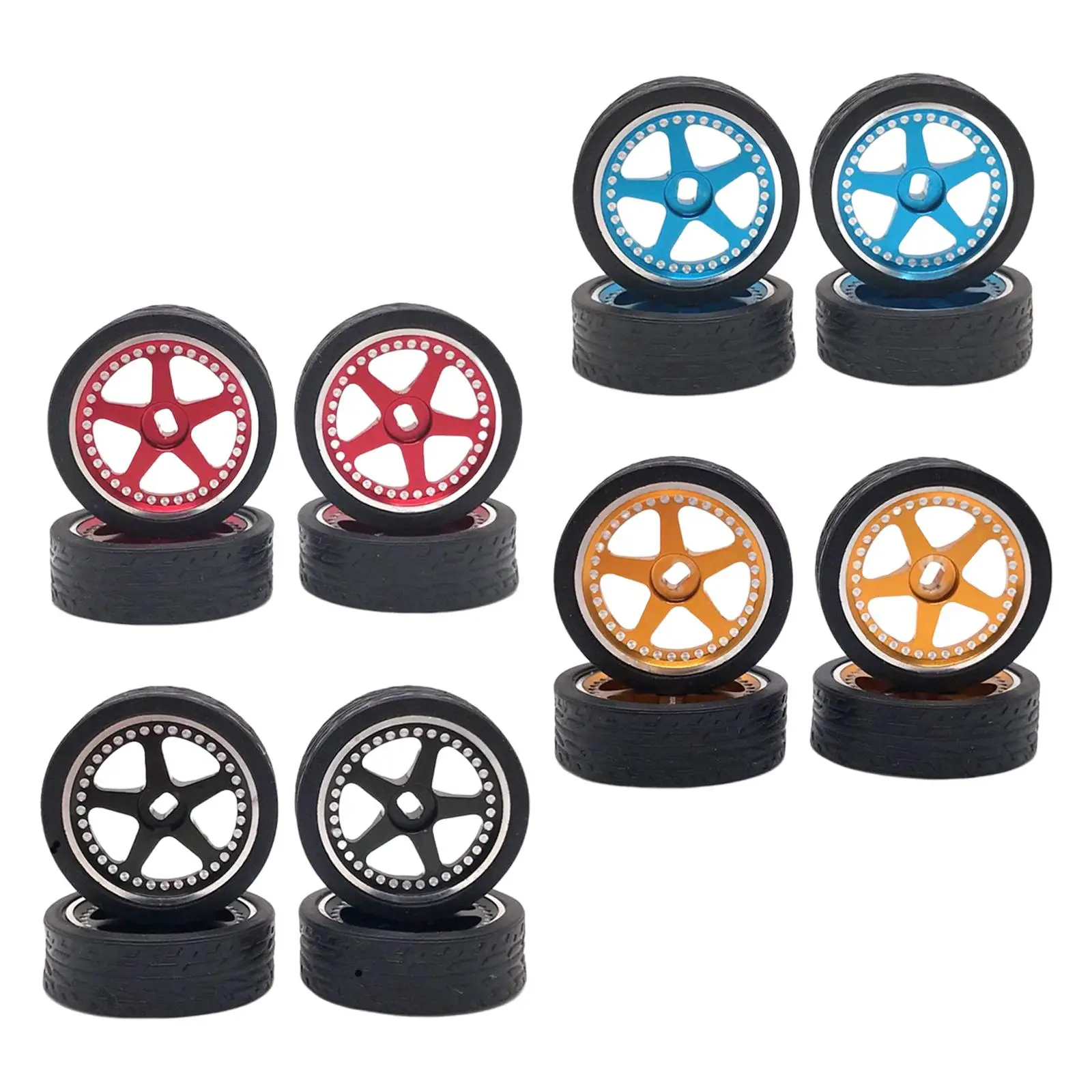 1:28 RC Wheel Hub Plastic RC Car Spare Parts Replacement Universal Metal 4Pcs for Wltoys DIY Accs RC Hobby Car Parts Model Buggy