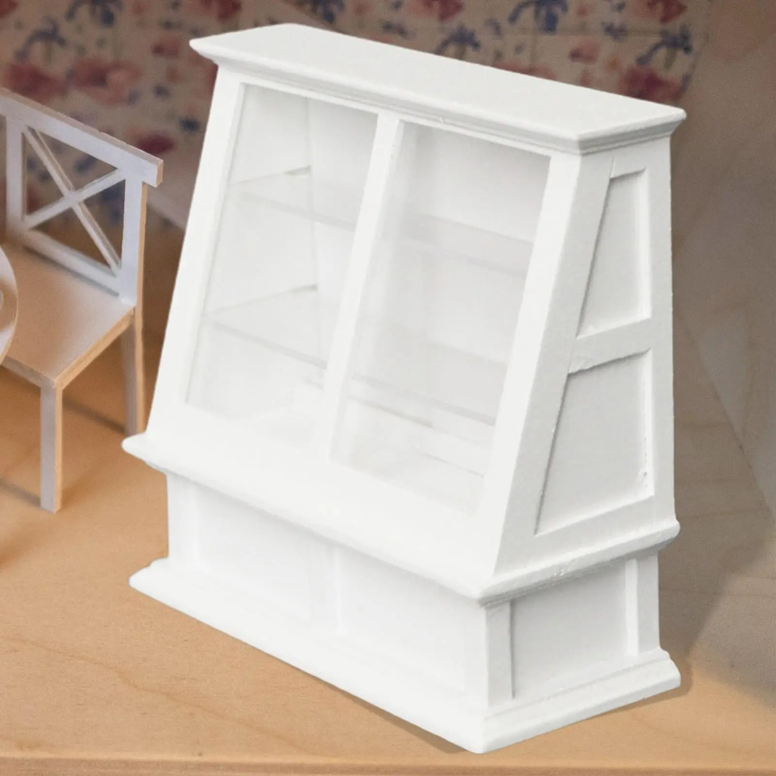 Miniature Shop Cake Cabinet Display Shelves for 1:12 Dollhouse Playhouse