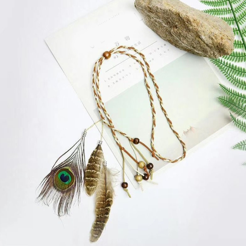 Indianischer kopfschmuck boho federn stirnbänder indischer kopfschmuck federn kopf bedeckung boho kopf bedeckung hippie schmuck – Detail 8