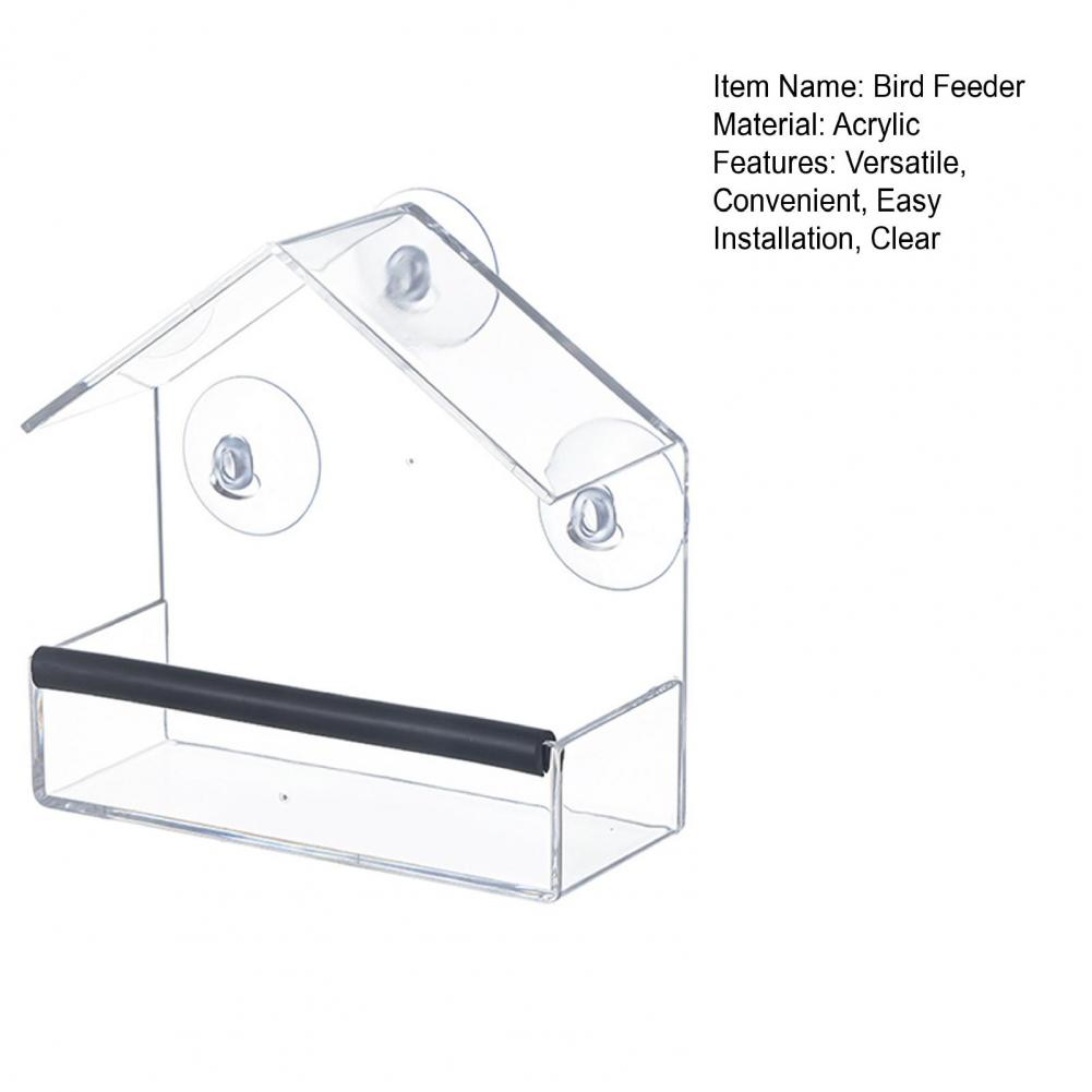 Title 7, 1 pz mangiatoia per uccelli finestra trasparent...