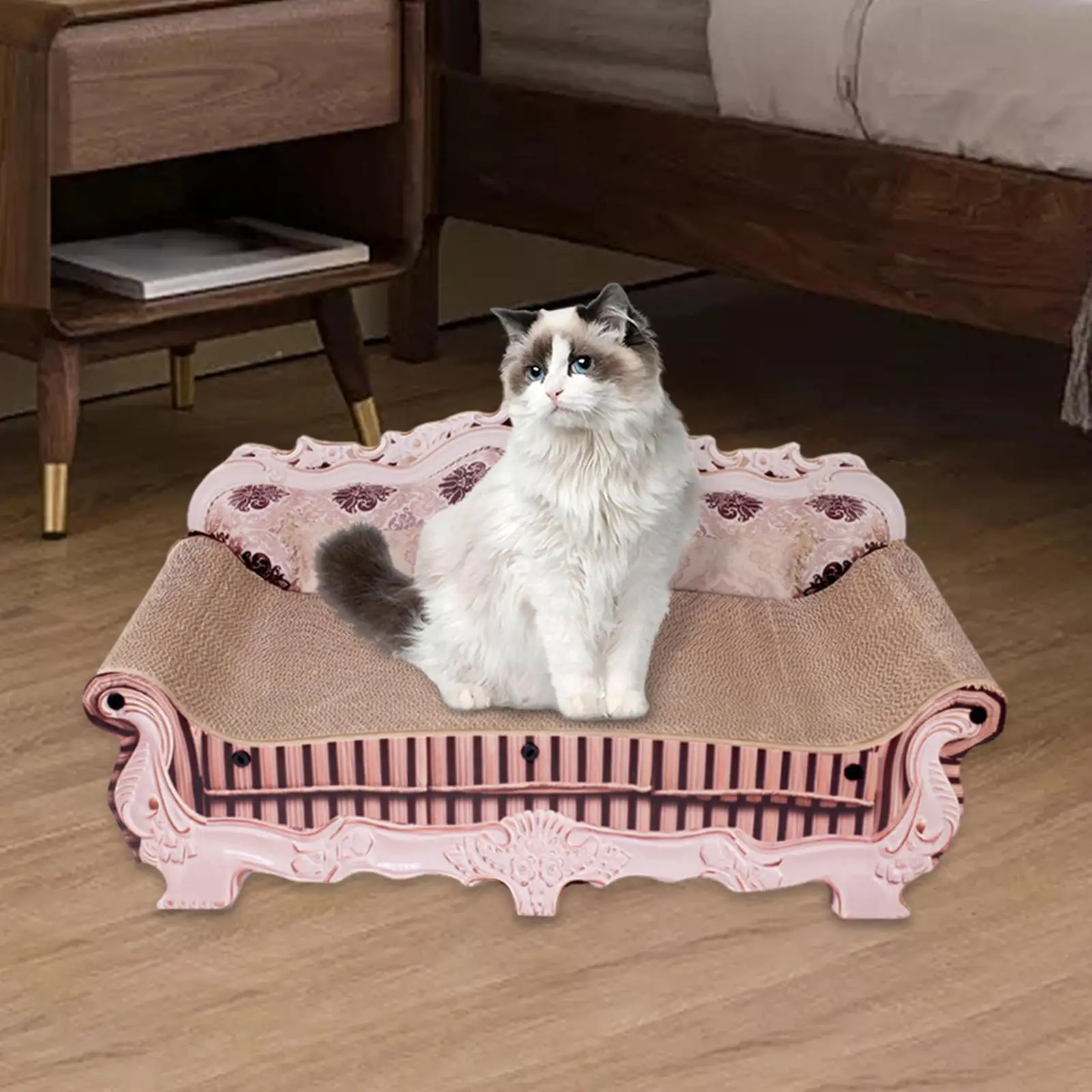 Cat Scratching Pad Cat Sofa Scratcher 20x9.5x9.5inch Recyclable Material Luxury Pet Cat Lounge Cat Scratching Board for Indoor