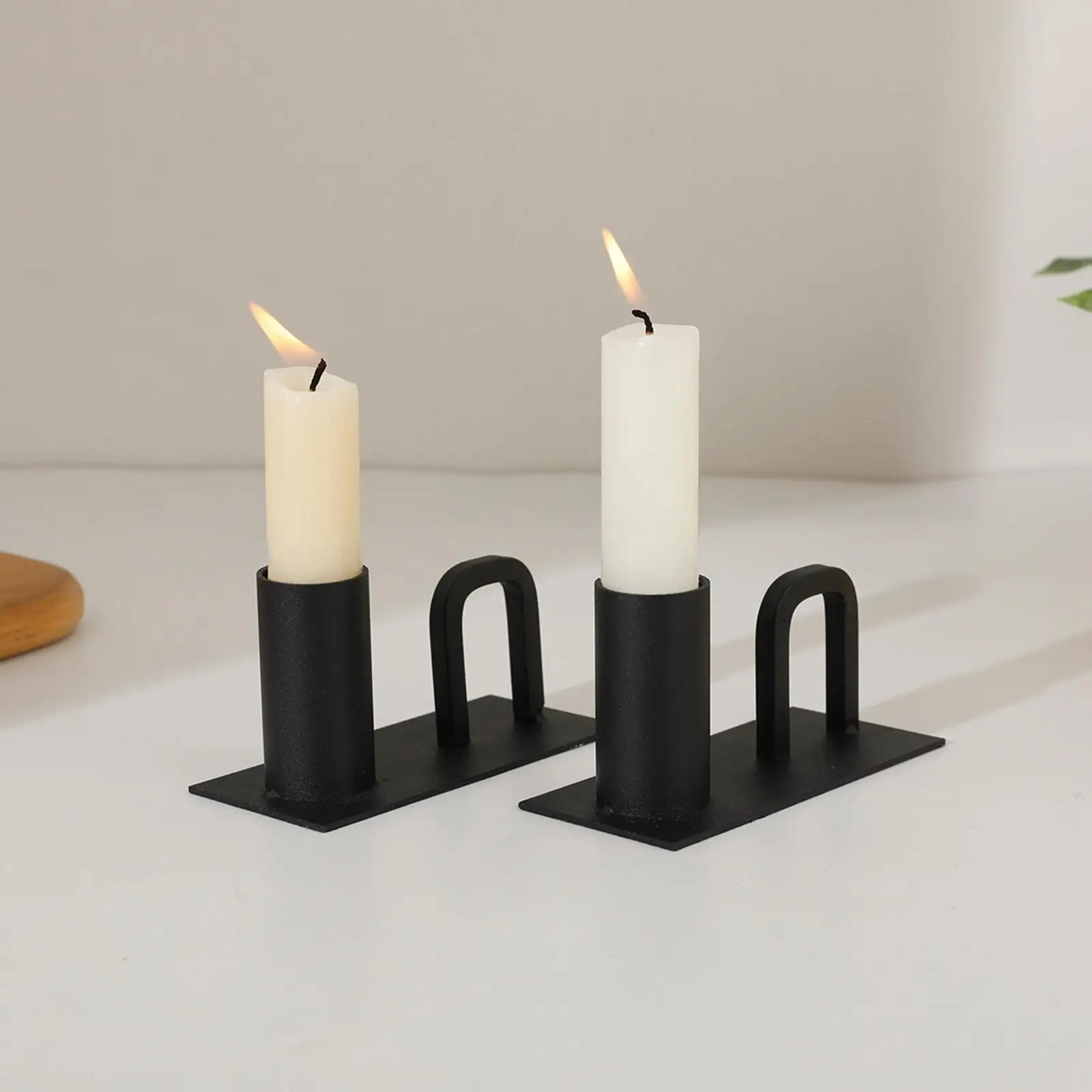 2x Tealight Candleholder Holiday Iron Candle Holder Metal Candlestick for Valentine`s Day Party Mantel Church Votive Candles