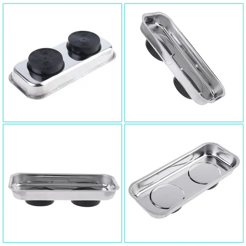 Square Magnetic Tray Sucker Stainless Steel Strong Permanent Magnet Bowl tool pouch belt