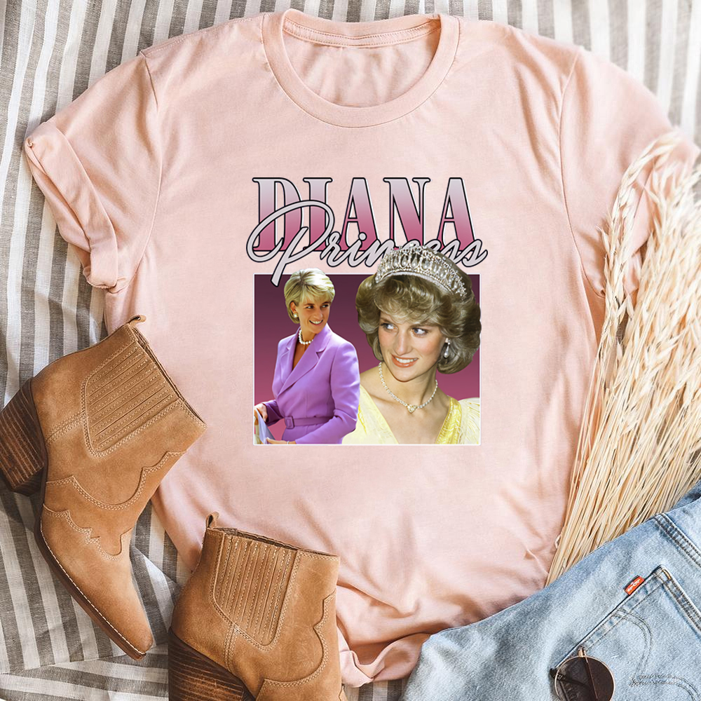 princesa diana camiseta unissex do vintage diana spencer camisa rap hip hop clássico camisa feminina camisetas gráficas roupas estéticas