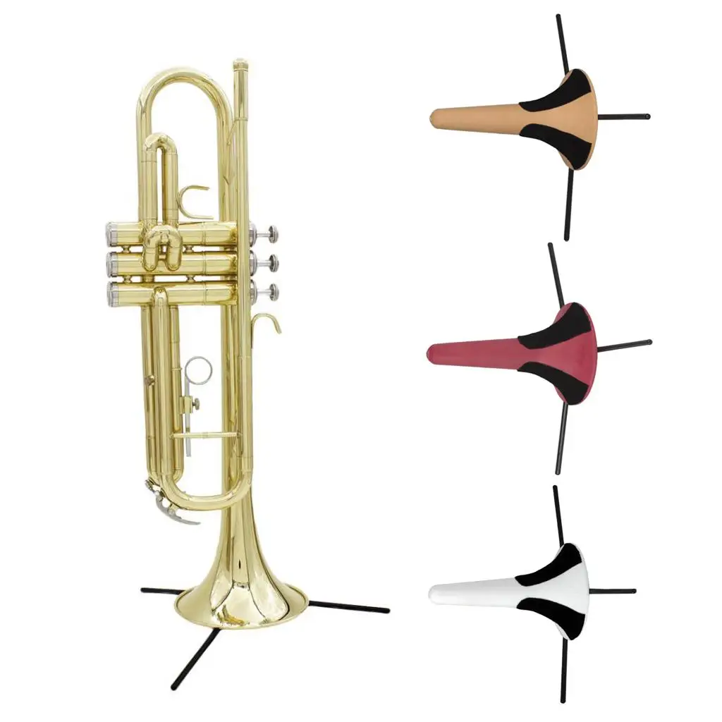 Tooyful LADE Detachable Foldable Trumpet Tripod Stand Brass Instrument Parts (Including Brushes, Mute, Gloves)