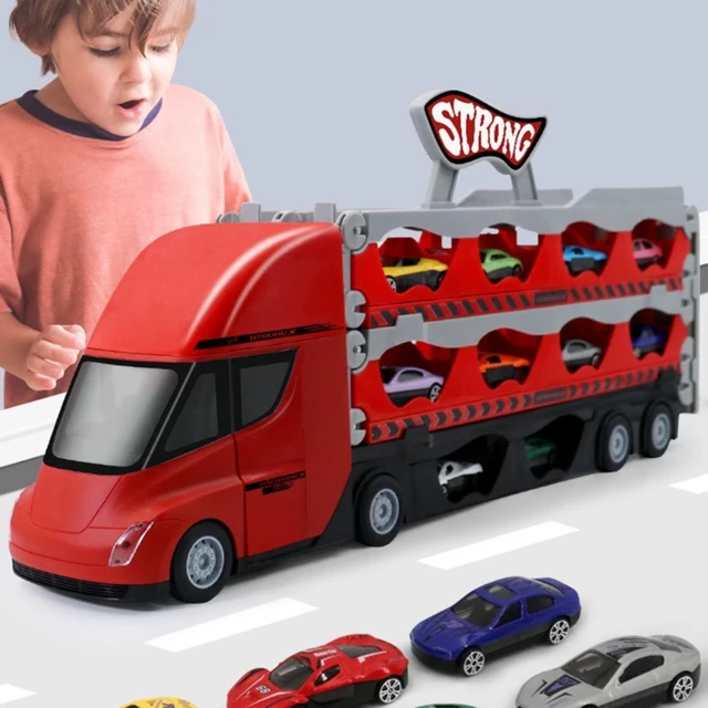 Meninos Caminhão Transporte Carro De Corrida Catapulta Veículo Crianças  Brinquedo Competitivo Jogos Crianças Aniversário Presentes Natal - Trilhos  Para Carros E Bicicletas - AliExpress