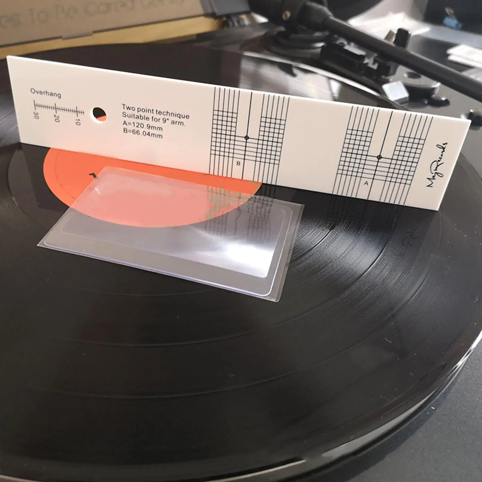 Cartridge Alignment Protractor Tool Vinyl Turntable Calibration Distance Gauge Protractor