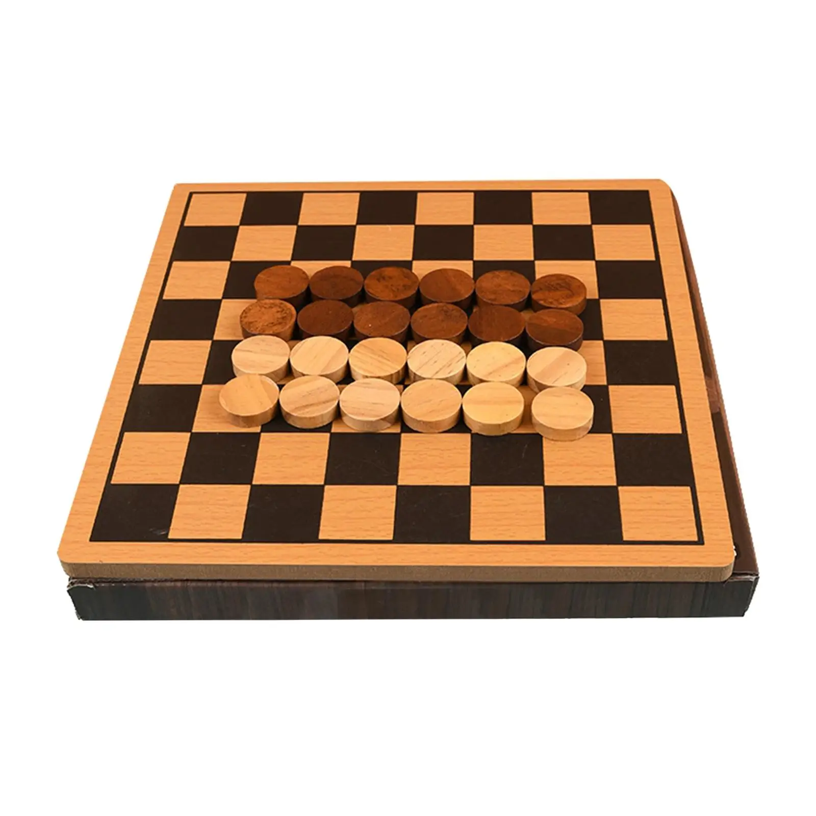 International Chess Game Set Playing Toys Decorative Vintage Style Chess Board Wood for Boys Girls Children Centerpieces