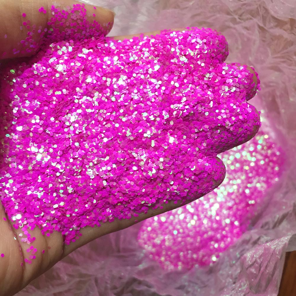 Best of 1mm Colorful Nail Art Flakes Iridescent Holographic Slime Hexagon Shiny Glitter Sequins Wid Shimmer Spangle Fine Sparkly Powder Reviews & Tips - Image 3