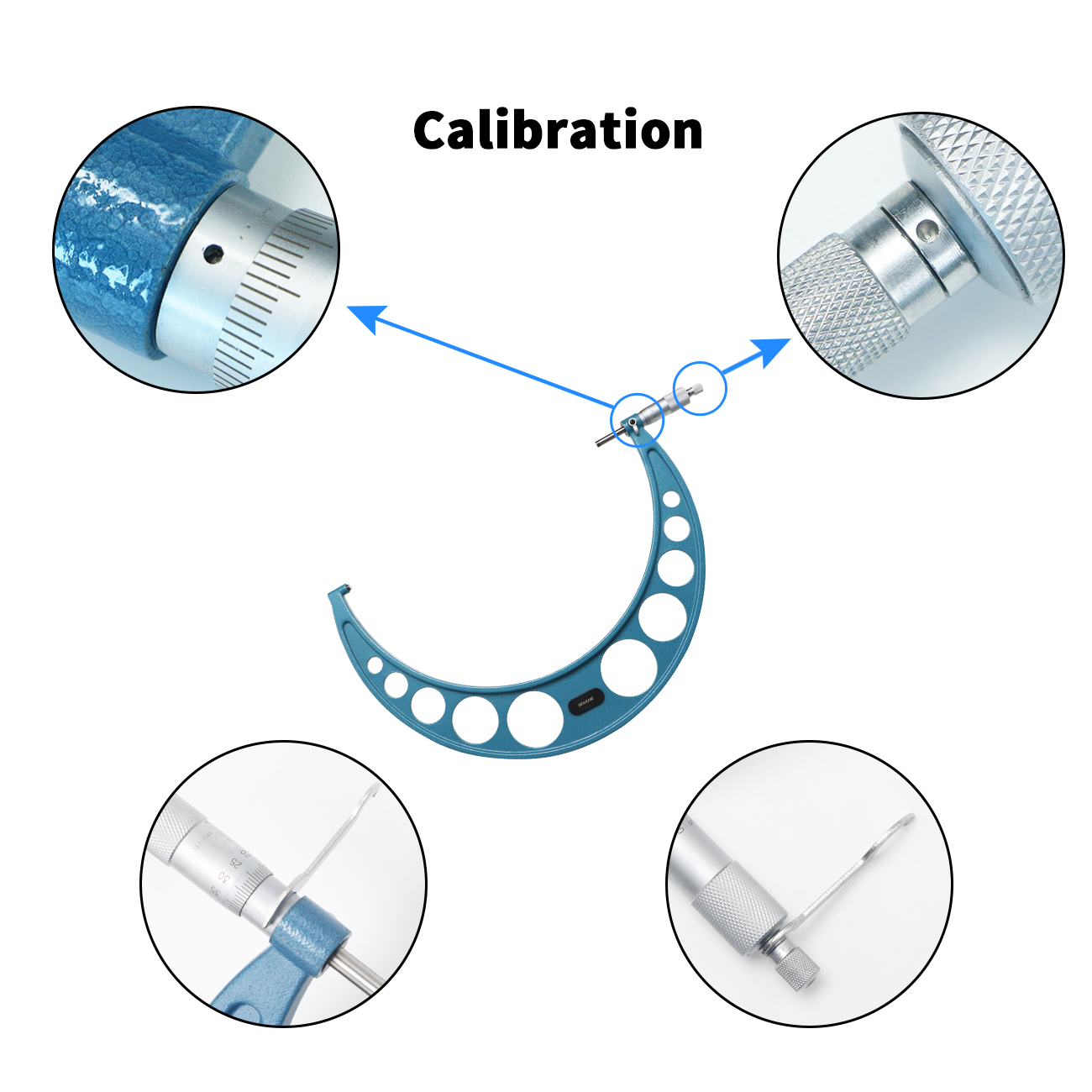 Description Picture 6 of itemSHAHE 275-300mm Outside Micrometer Gauge Tool Micrometer Scale Gauge Micrometer 5201-300A