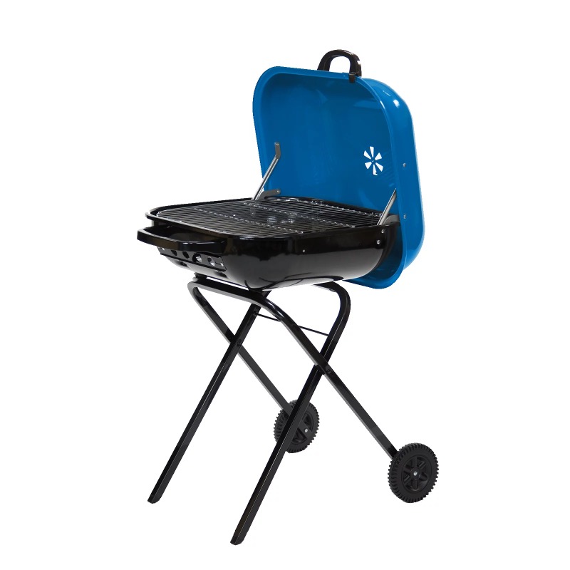 Title 2, Walk-A-Bout Portable Charcoal Grill in Blue in...