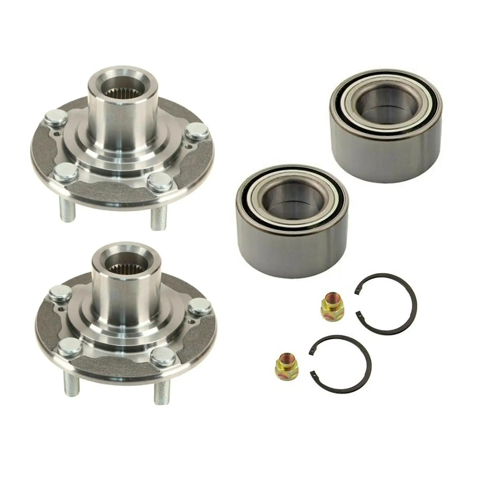 2x Front Wheel Hub and Bearing Repair Kits Replacement Spare Parts Professional Left and Right for Honda Accord 2013-2017