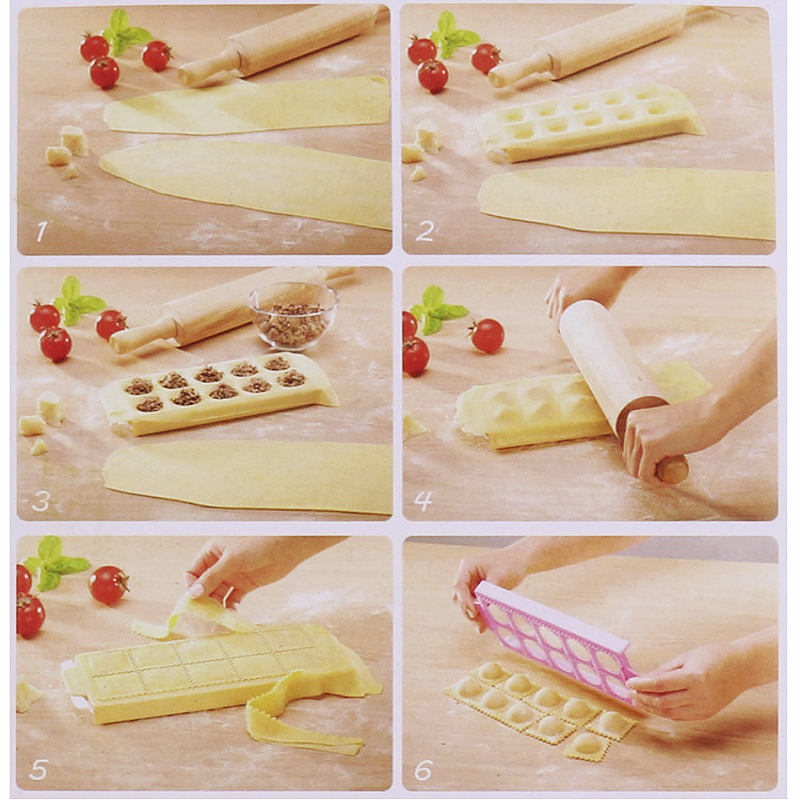 Italienische Knödel Herstellung Form handgemachte Gebäck Werkzeug Multifunktions Kunststoff Ravioli Form DIY Backwerkzeuge – Detail 4