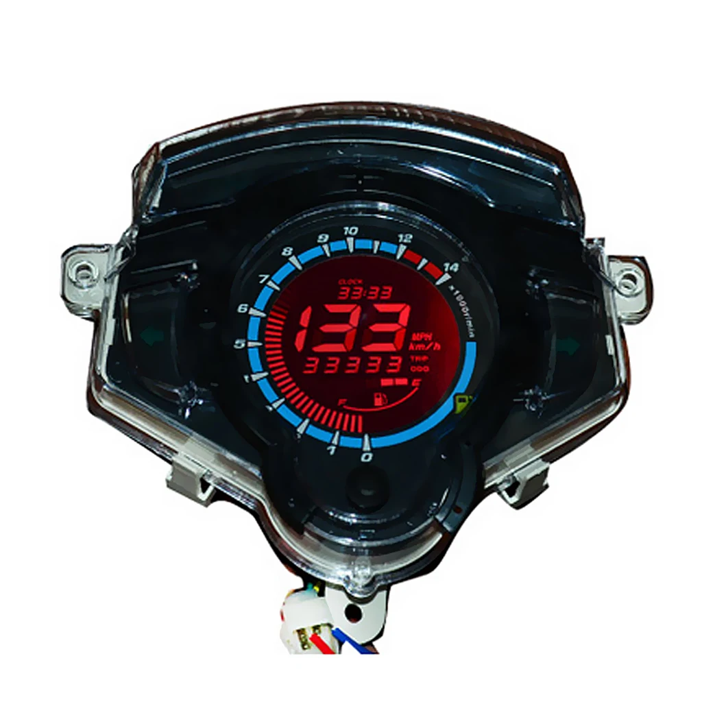 Universal LCD Digital Odometer Speedometer Tachometer For Motorcycle Scooter