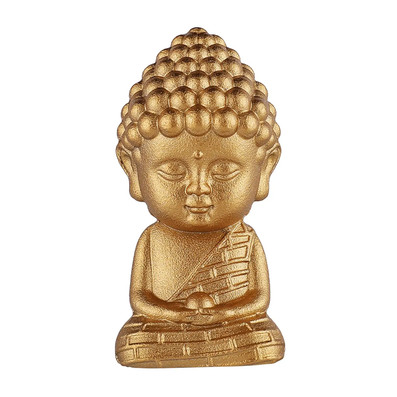 Miniature Buddha Statue Scene Layout Props Sculpture for Office Study Home Housewarming
