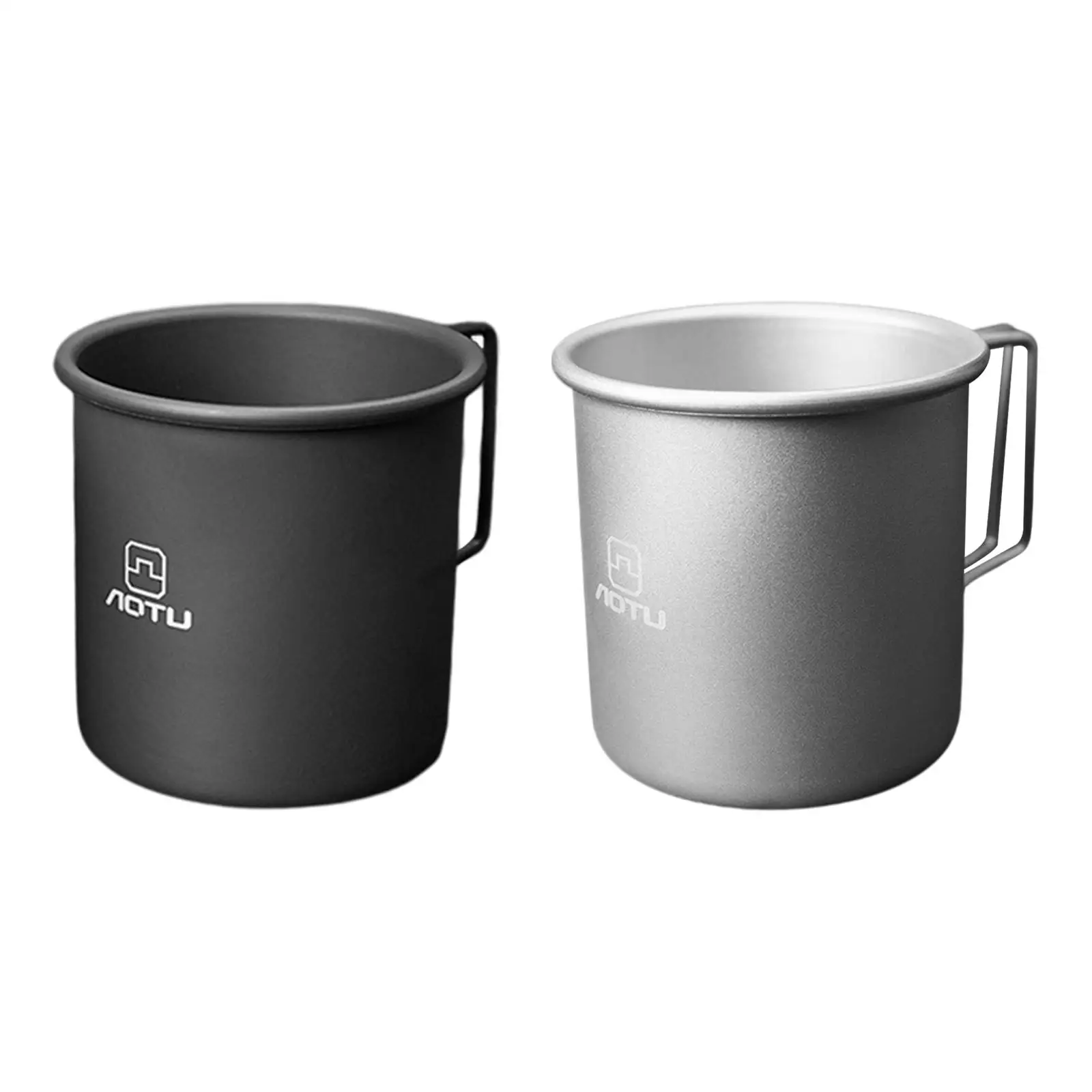 Outdoor Camping Cup Coffee Mug Folding Handle Tableware Lightweight 300ml Water Cup for Hiking Picnic Fishing Hunting Survival