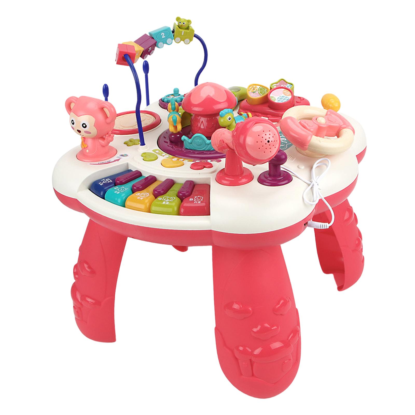 Musical Learning Activity Table Durable with Light for Toddlers Children