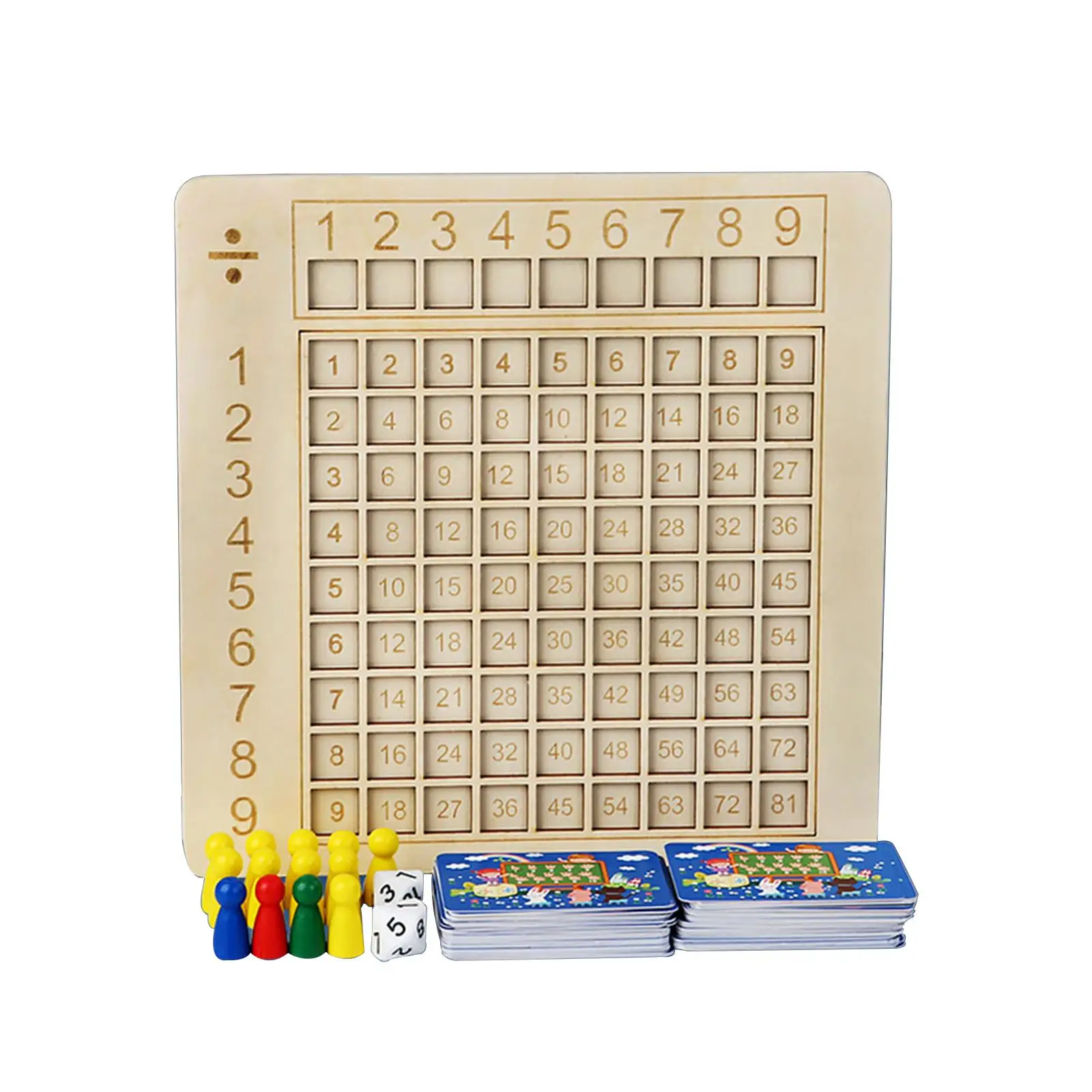 Wooden Multiplication Board Math Toys Mathematics Teaching Aids for Kids