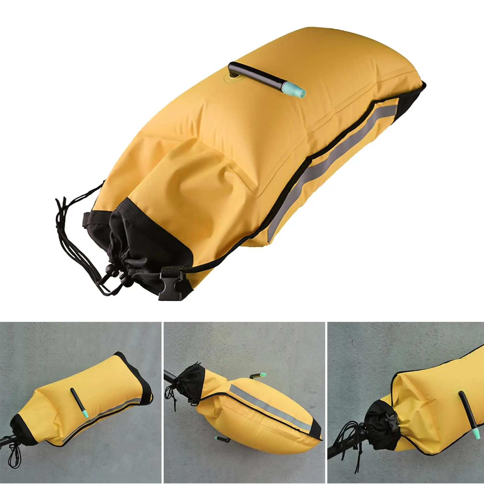 Inflatable Paddle Float Two Chamber Safety Bag Quick Release