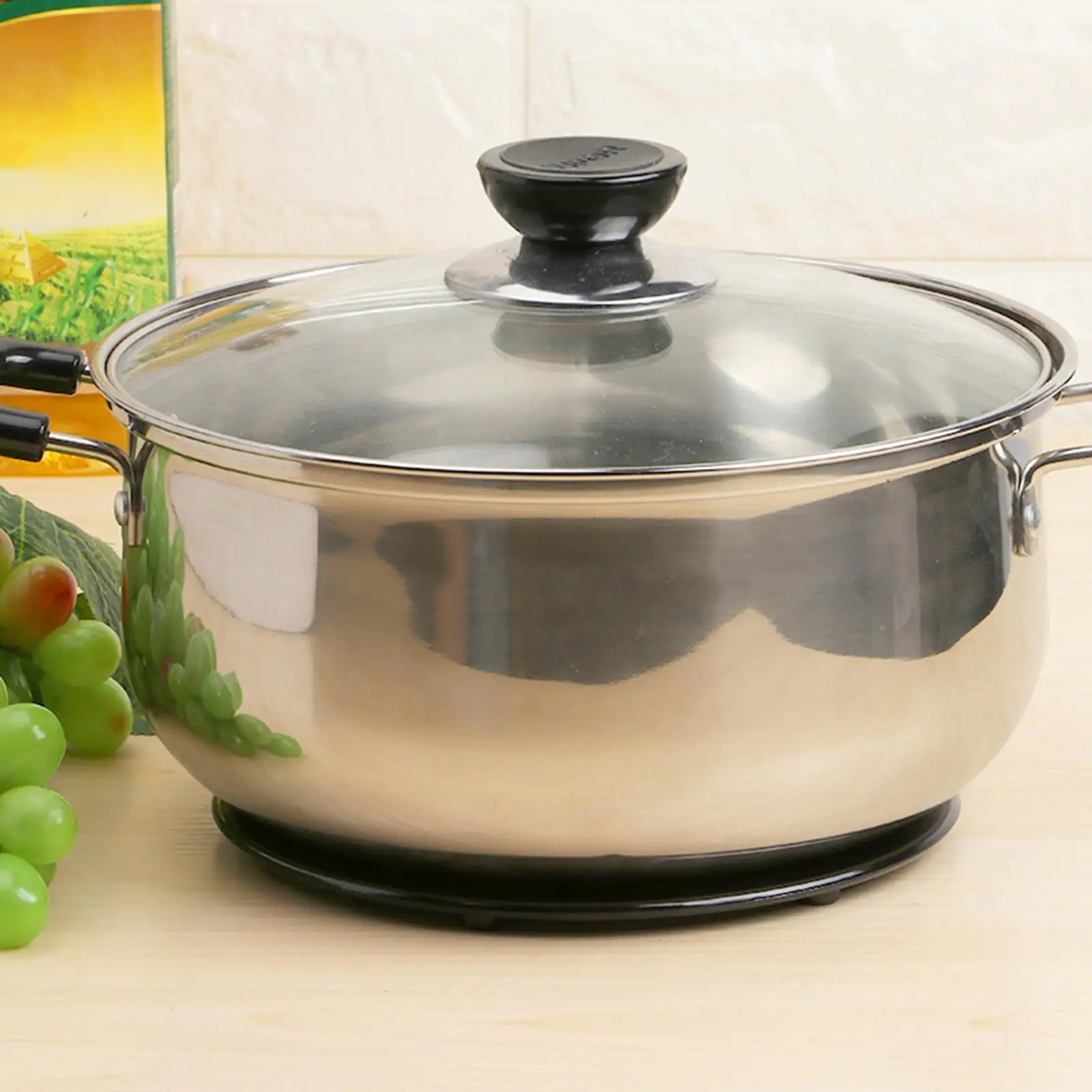 Hot Pot Mat Multipurpose Non Slip Kitchen Counter Round Dish Mat Kitchen Pot Holder for Pans Dishes Bowls Plates Hot Pot