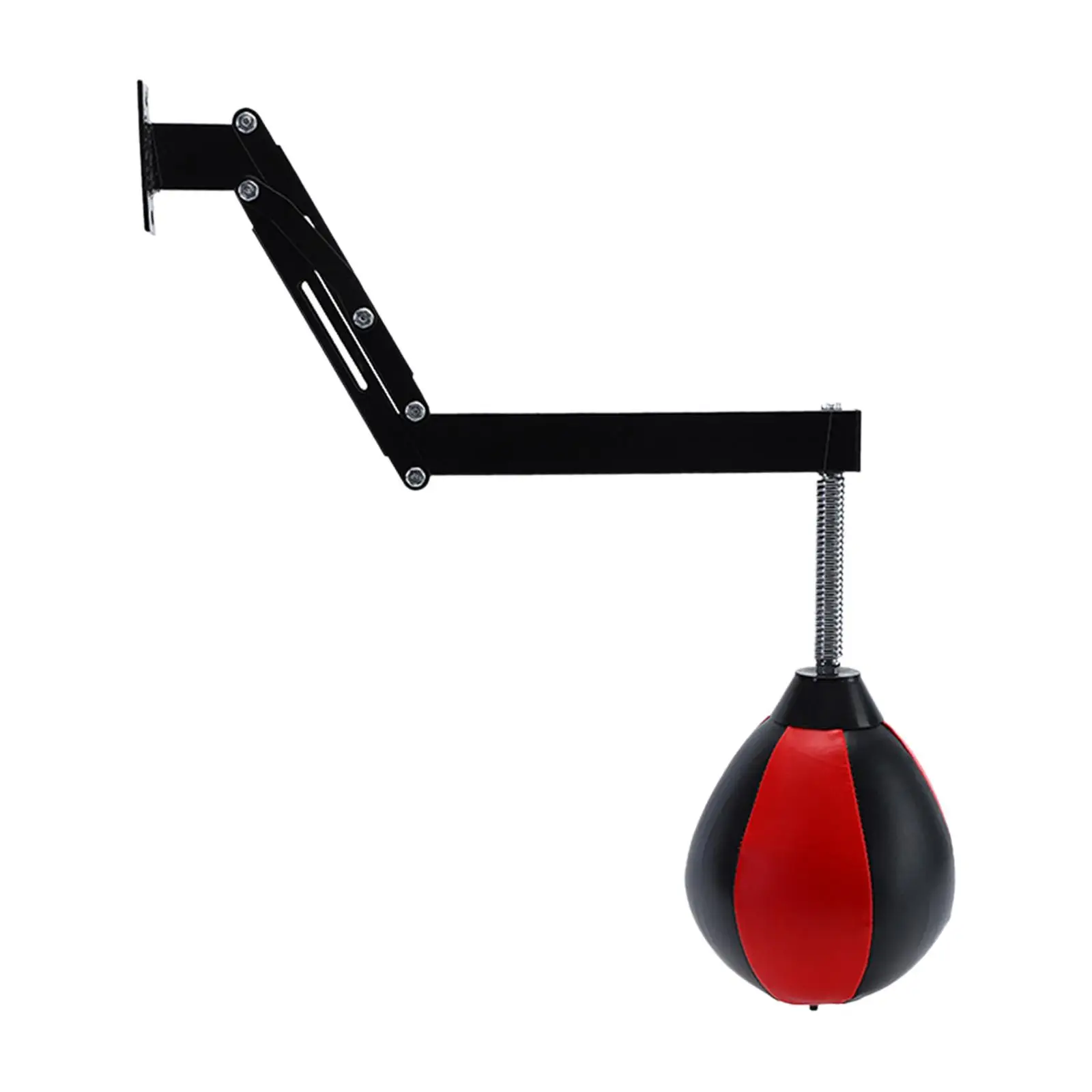 Speed Bag Height Adjustable Heavy Duty PU Leather Wall Mount Boxing Punching Bag for Sports Training Sanda Sparring Gym