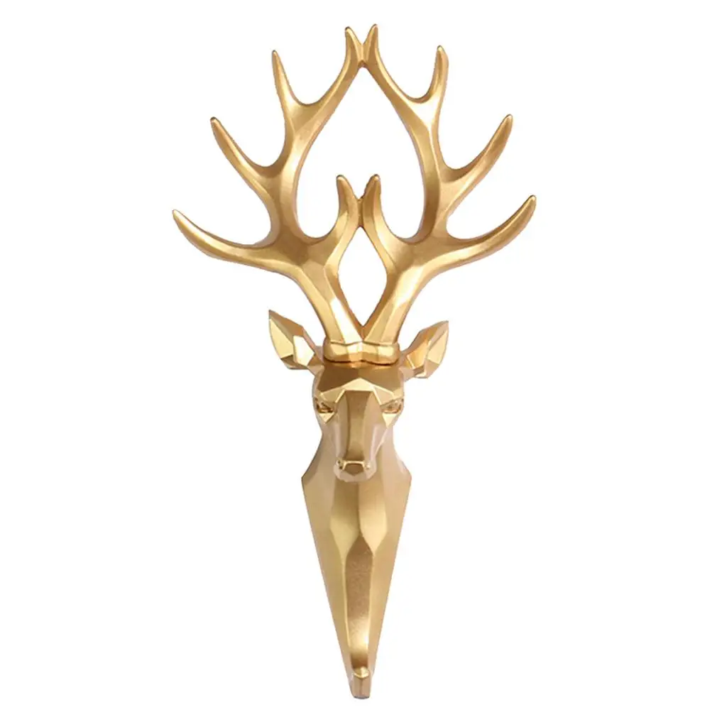 Vintage Deer Antler  Rack Household Decor  Animal Modern Wooden Wall Hook Deer Wall Mount hanger