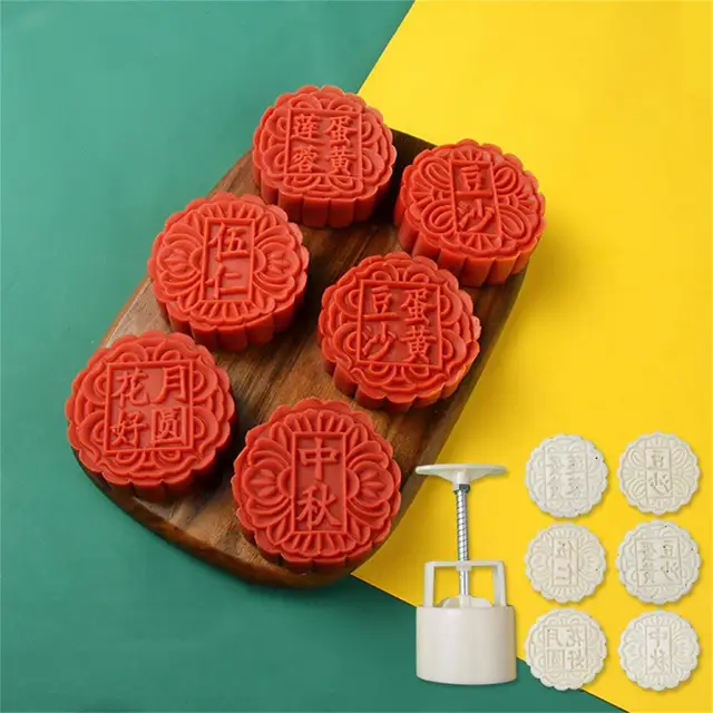 Generic 1 Set Food Grade Non-stick Mooncake Mold With Stamps DIY @ Best  Price Online