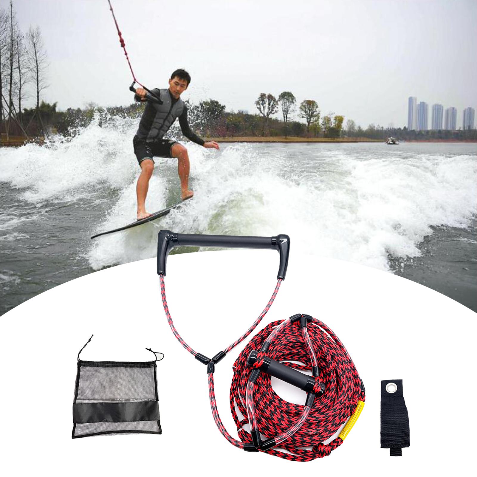 Water Ski Rope Safety Surfing Towable Watersport Rope Water Ski Rope with Handle for Wakeboard Kneeboard Wakesurf Sport