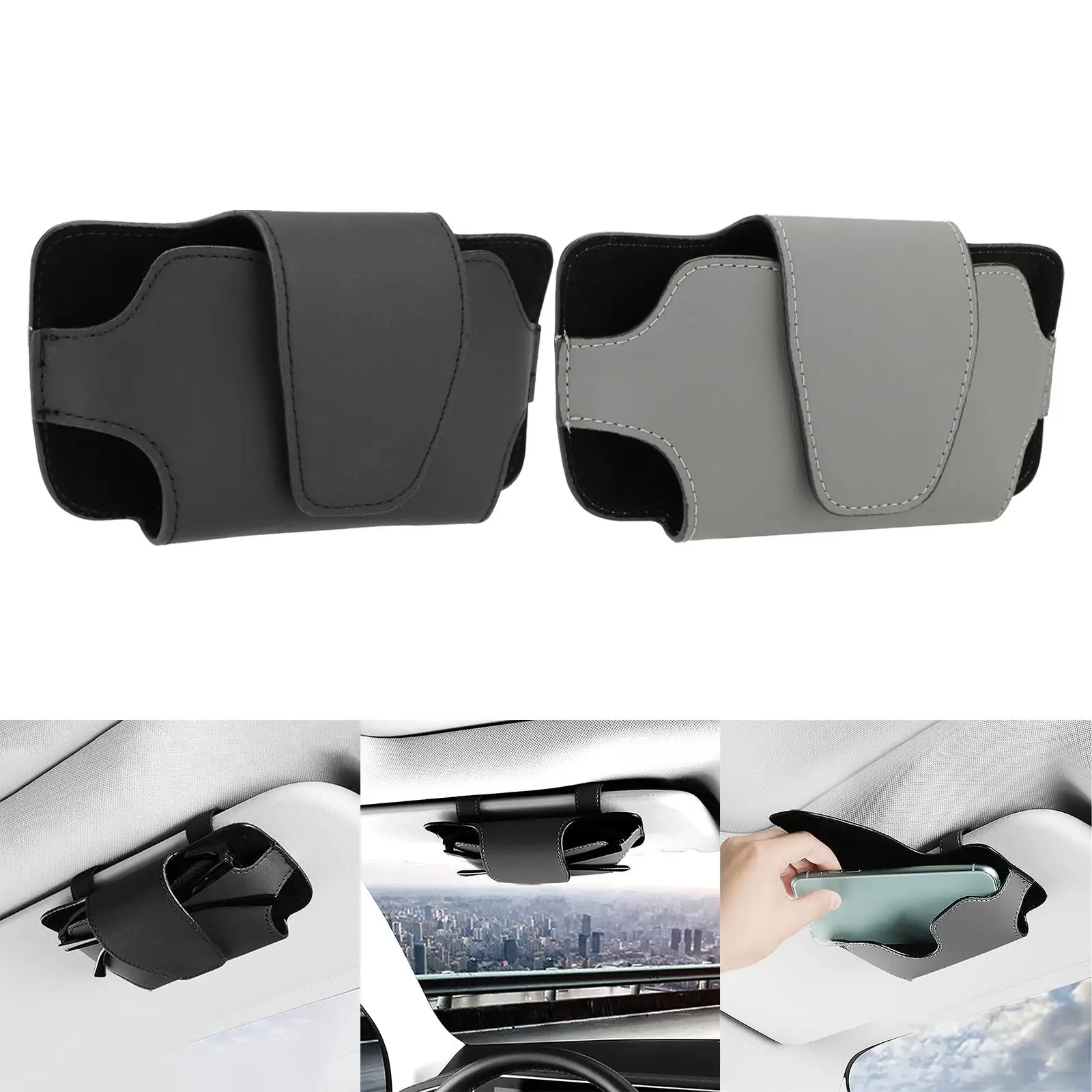 Car Storage Bag Magnetic Closure Universal Portable for sun Visor