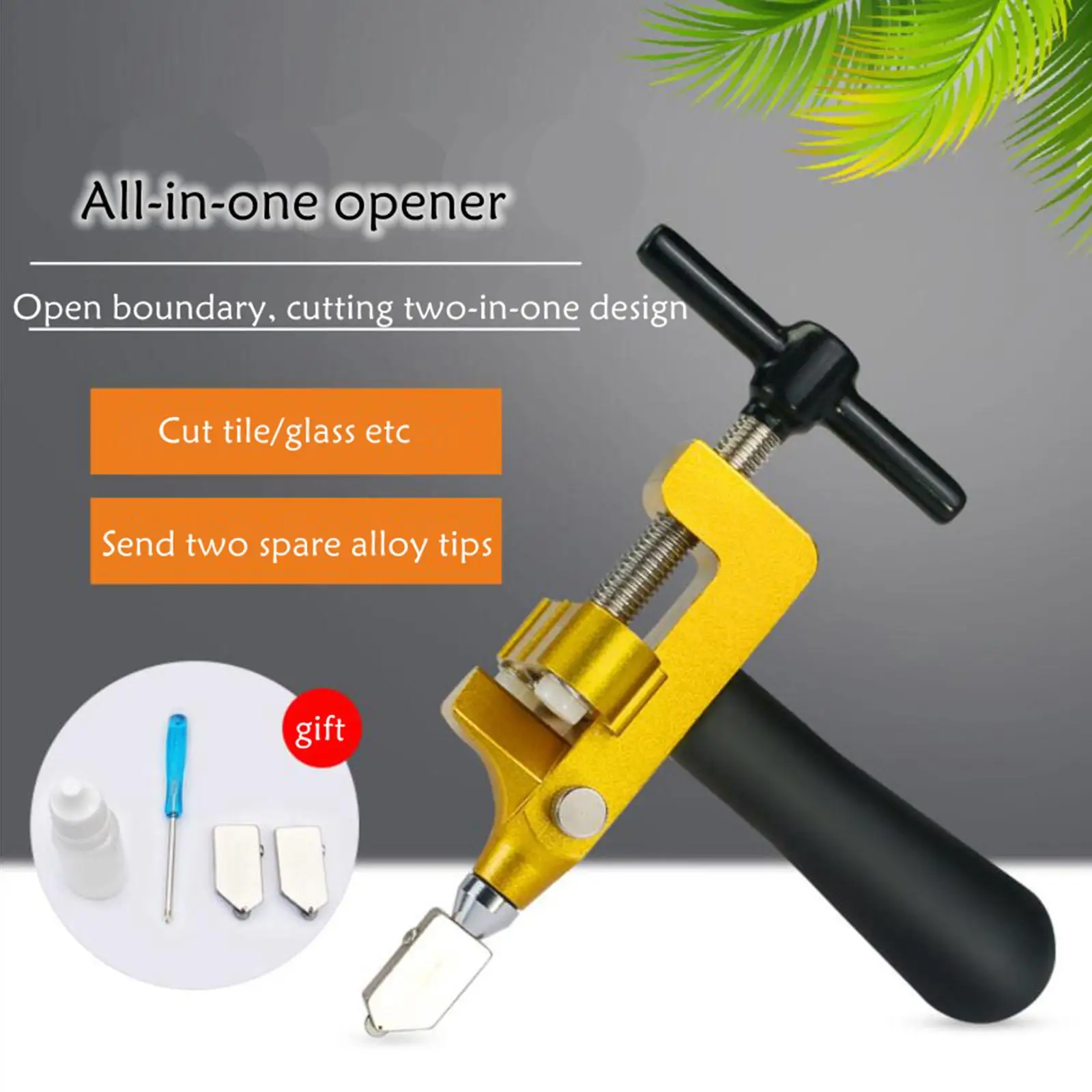 Portable Glass Tile Cutter Glass Cutting Tool Glass Tile Opener for Ceramic Tiles