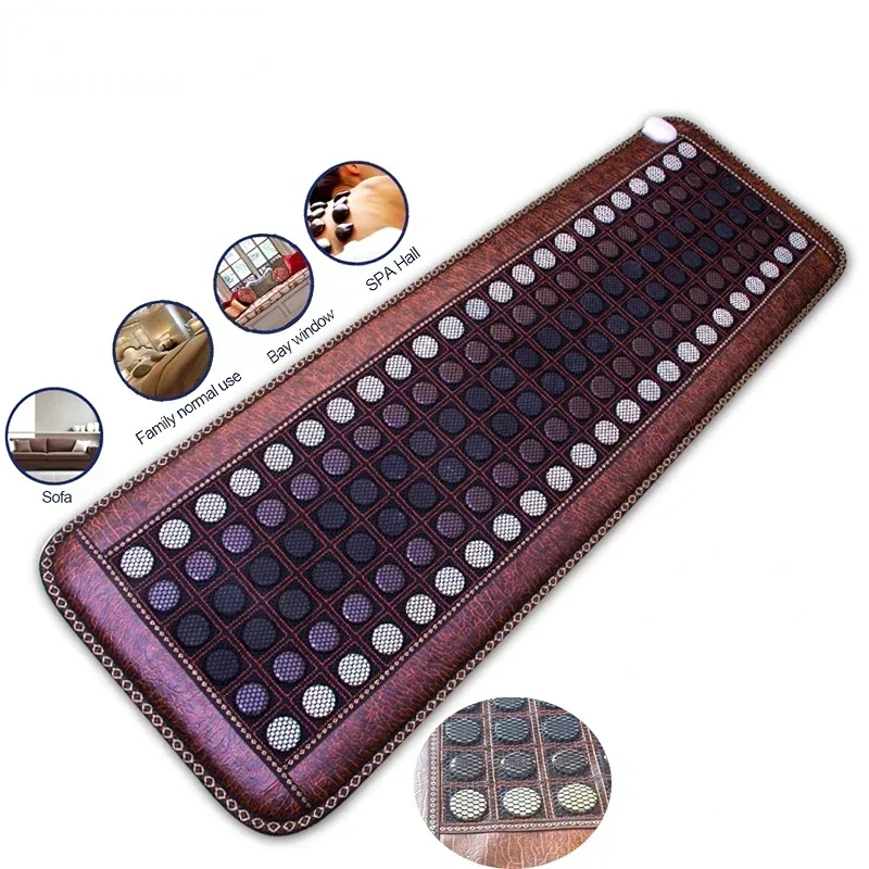 Best of 220V / 110V Adjustable Timer New Far Infrared Heating Jade Mat Hot Stones Jade Tourmaline Pad Therapy Heat Pad Mesh Mat Reviews & Tips