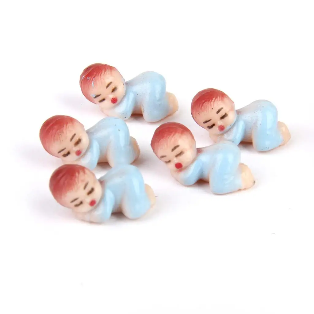 50pcs Mini Sleeping Babies Pink Girl Baby Shower Favours Party Decorations