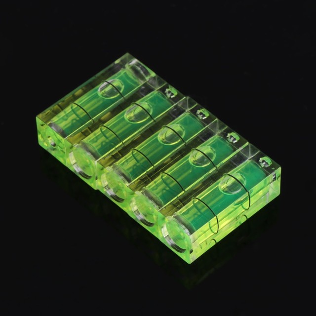 Niveau à Bulle Mini Carré - Lot De 5, Haute Précision Pour Bricolage, Photo, Menuiserie - 15x15x40mm