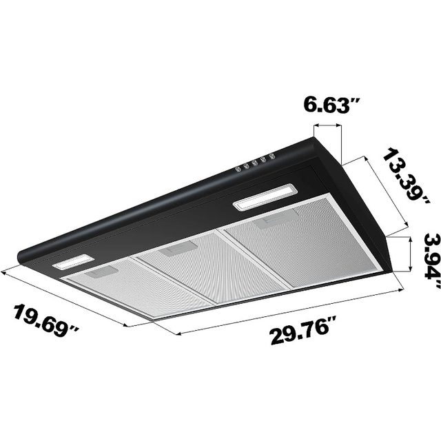 CIARRA Ductless Range Hood 30 Inch under Cabinet Hood Vent for Kitchen  Ducted