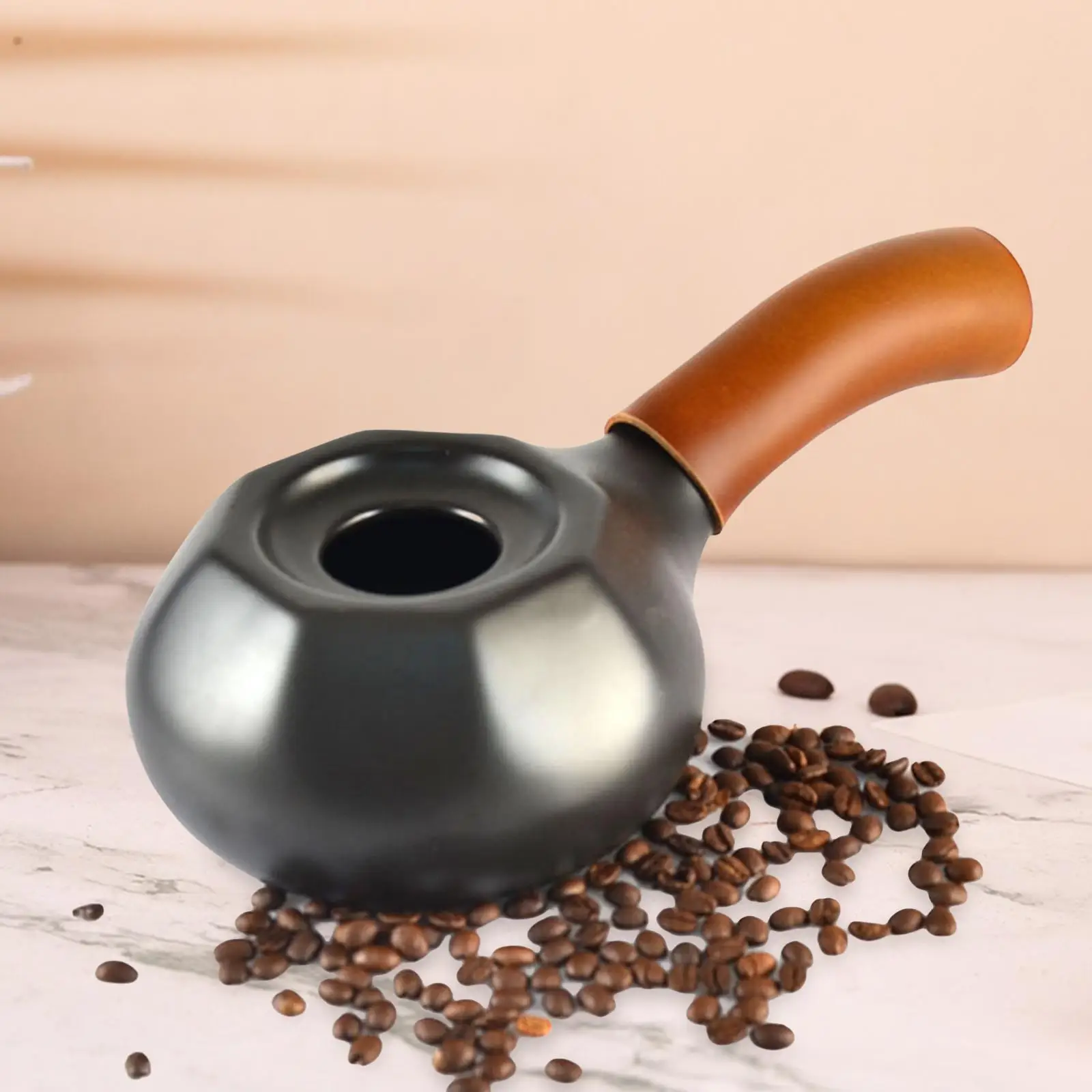 Handy Ceramic Coffee Roaster for Coffee Lovers Beginners Need Fire Source Roasting Machine for Coffee Beans Home Cafe DIY