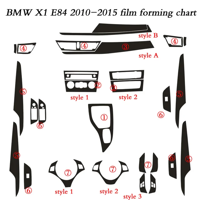 For BMW X1 E84 2010-2015 Interior Central Control Panel Door