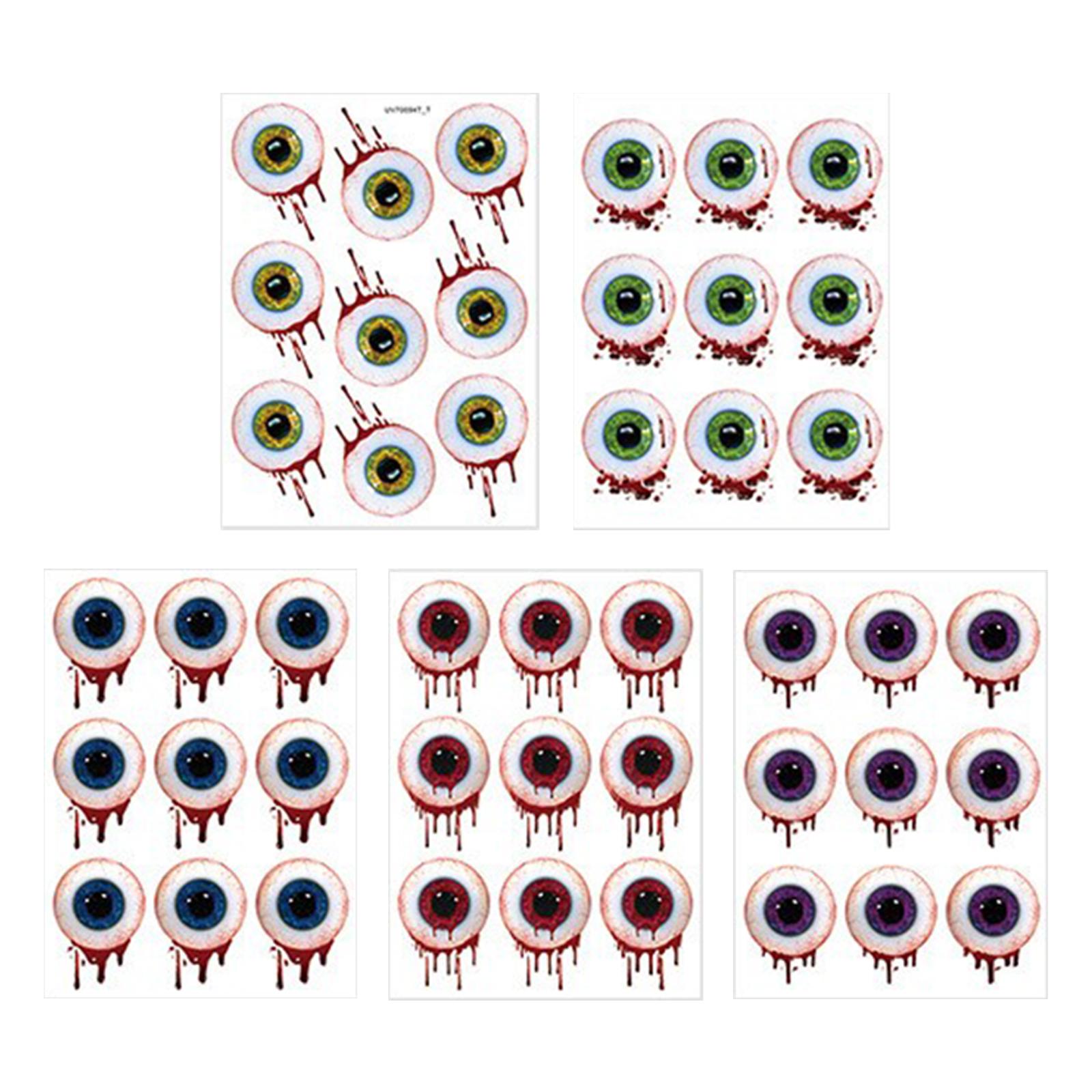 5x наклейки на глаза на Хэллоуин, наклейки на стену и окна для праздника,  столовой | AliExpress