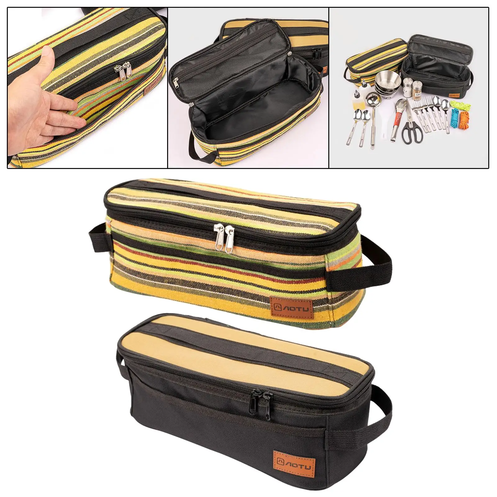 Camping Cookware Storage Bag Easily Clean and Store for Family Barbecue Party