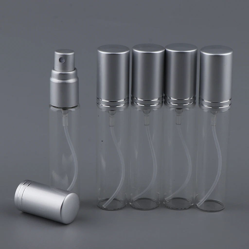 5 X 10ml Empty Refillable Glass Perfume Bottle Spray Bottle